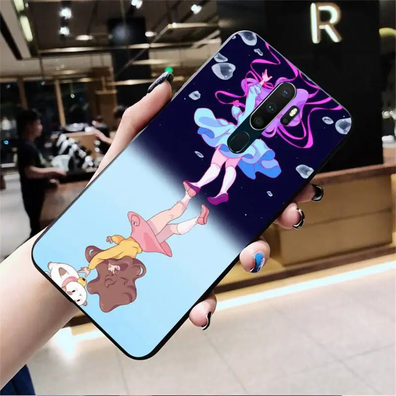 HPCHCJHM Пчела и Puppycat черный ТПУ мягкий резиновый чехол для телефона Oppo A5 A9 2020 Reno2 z