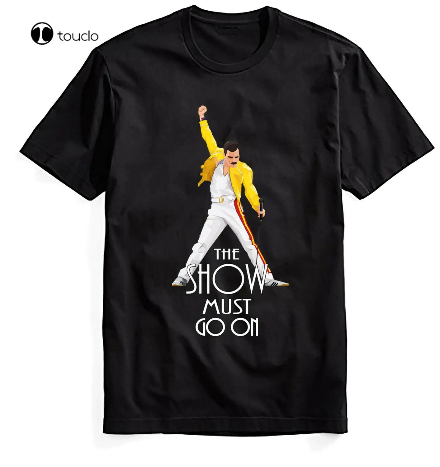 Классическая черно-белая футболка Queen Freddie Mercury |