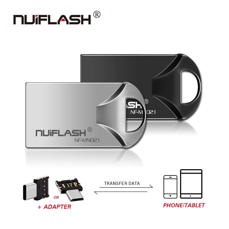 Новый металлический мини usb флеш-накопитель nuiflash объемом 64 ГБ 32 16 8 4 Гб