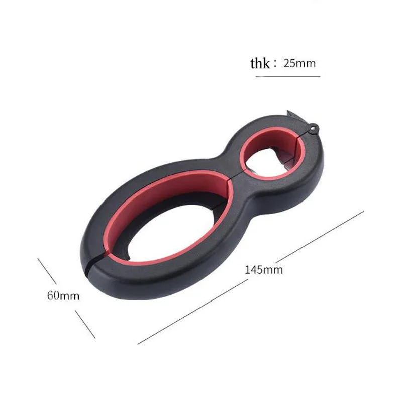 

6 in 1 Opener 8 Shaped Multifunction Alles Opener Stainless Steel Can Bottle Caps Gripper Can Wine Beer Jar Opener Kitchen Tool