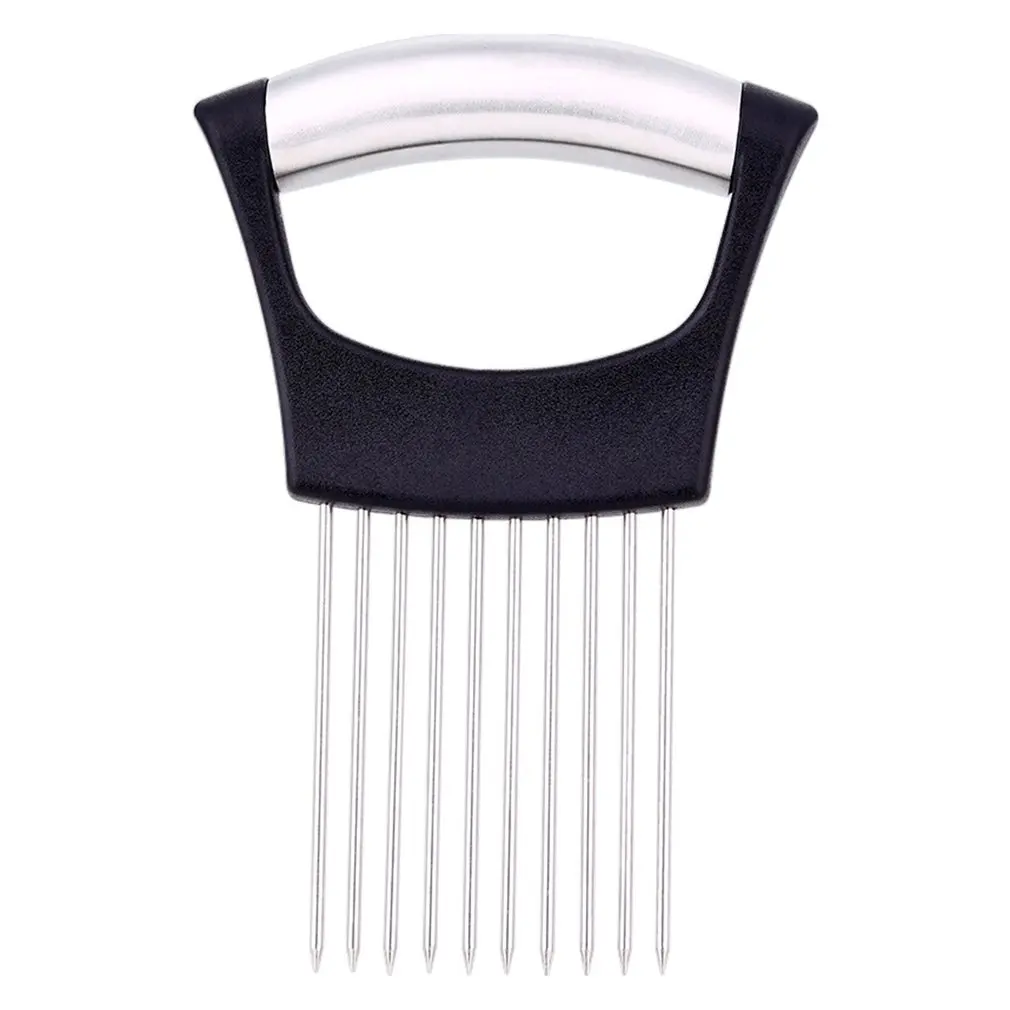 

Помощник в кулинарных нарезках, кухонный режущий инструмент, прочный держатель для лука с удобной ручкой, луковая игла из нержавеющей стали