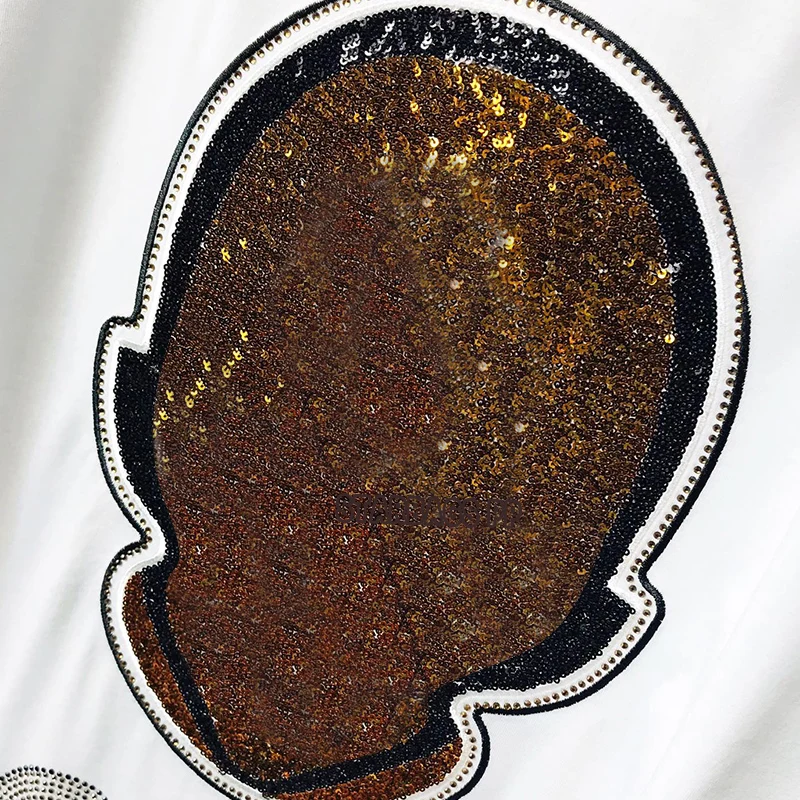 

Starbag PP 2020 summer fashion new diamond personalized original skull color print cool slim shorts short t-shirt men's suit