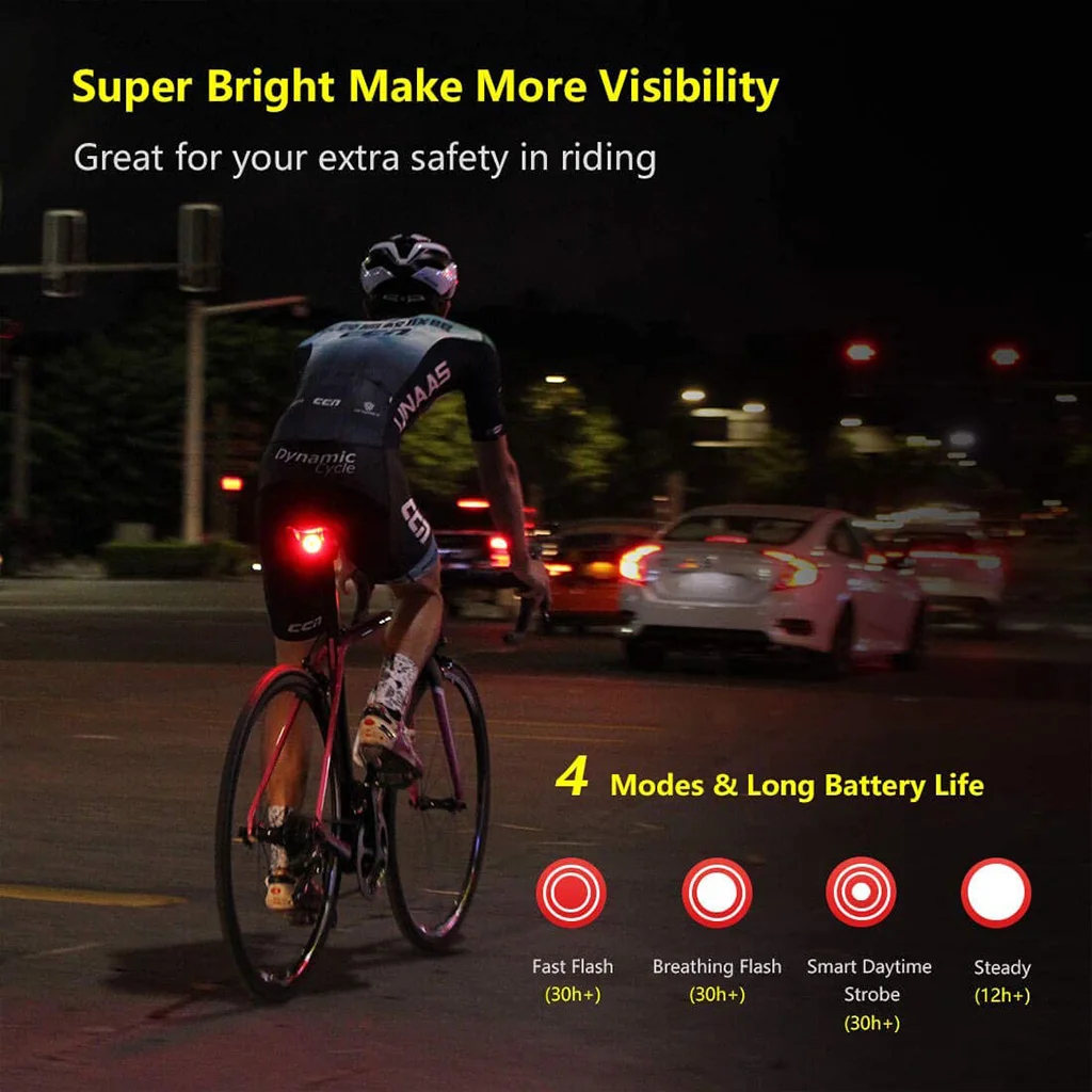 

Задний Фонарь велосипедный со светодиодной подсветкой и датчиком торможения