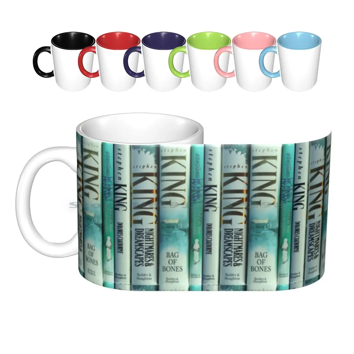 

Керамические кружки Sk с мятной тематикой, кофейные чашки, Кружка для молока и чая, кружка «Stephen King», «ужасная Фантастика», новые романы, книги, Пины, мята, творческое чтение