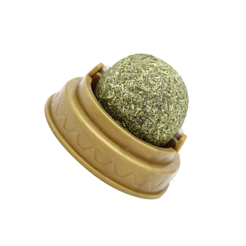 

Rotating Mint Ball Hair Removal Ball, Tooth Cleaning Cat Snacks Sticky Rotating Catnip Catnip Ball Interesting Cat Toy
