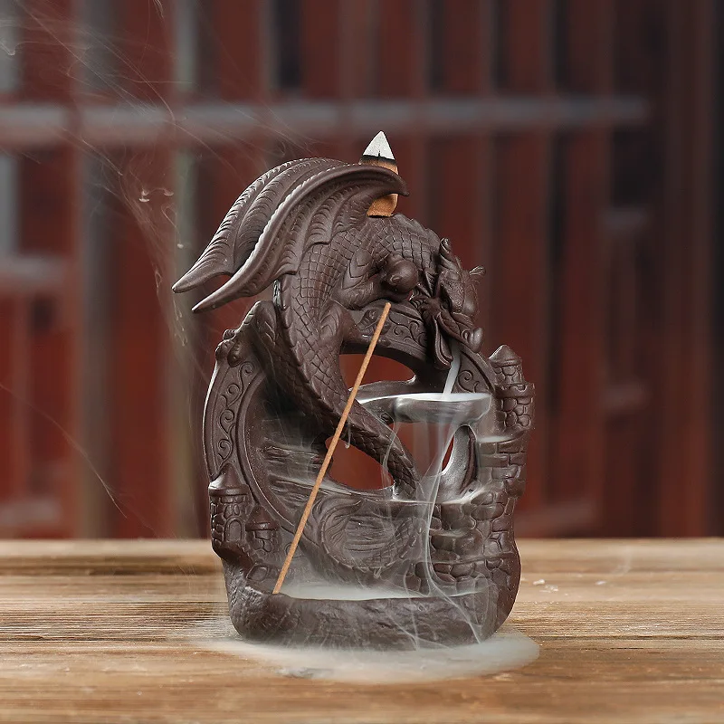 

Ceramic Smoke Backflow Incense Burner Creative Nordic Pterodactyl Sandalwood Water Furnace Decoration Decorations for Home