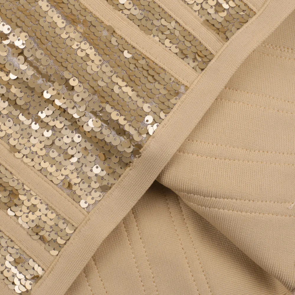 

2021 Women's Fashion Sexy Bandage Dress Party Bodycon Knitted sling Dress Beads cocktail dresses Vestido