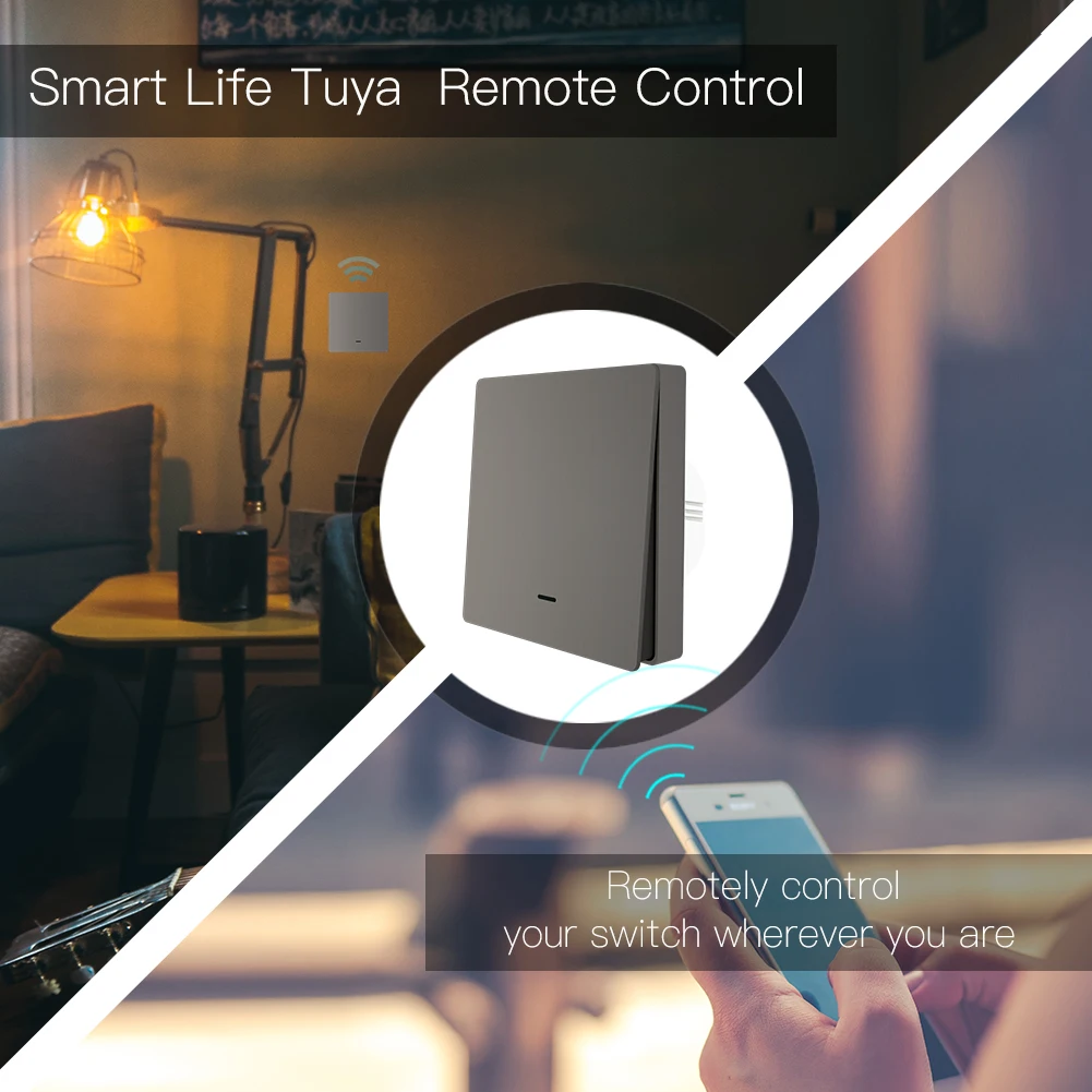 Умный настенный выключатель света MOES с Wi-Fi и кнопкой RF433 | Обустройство дома