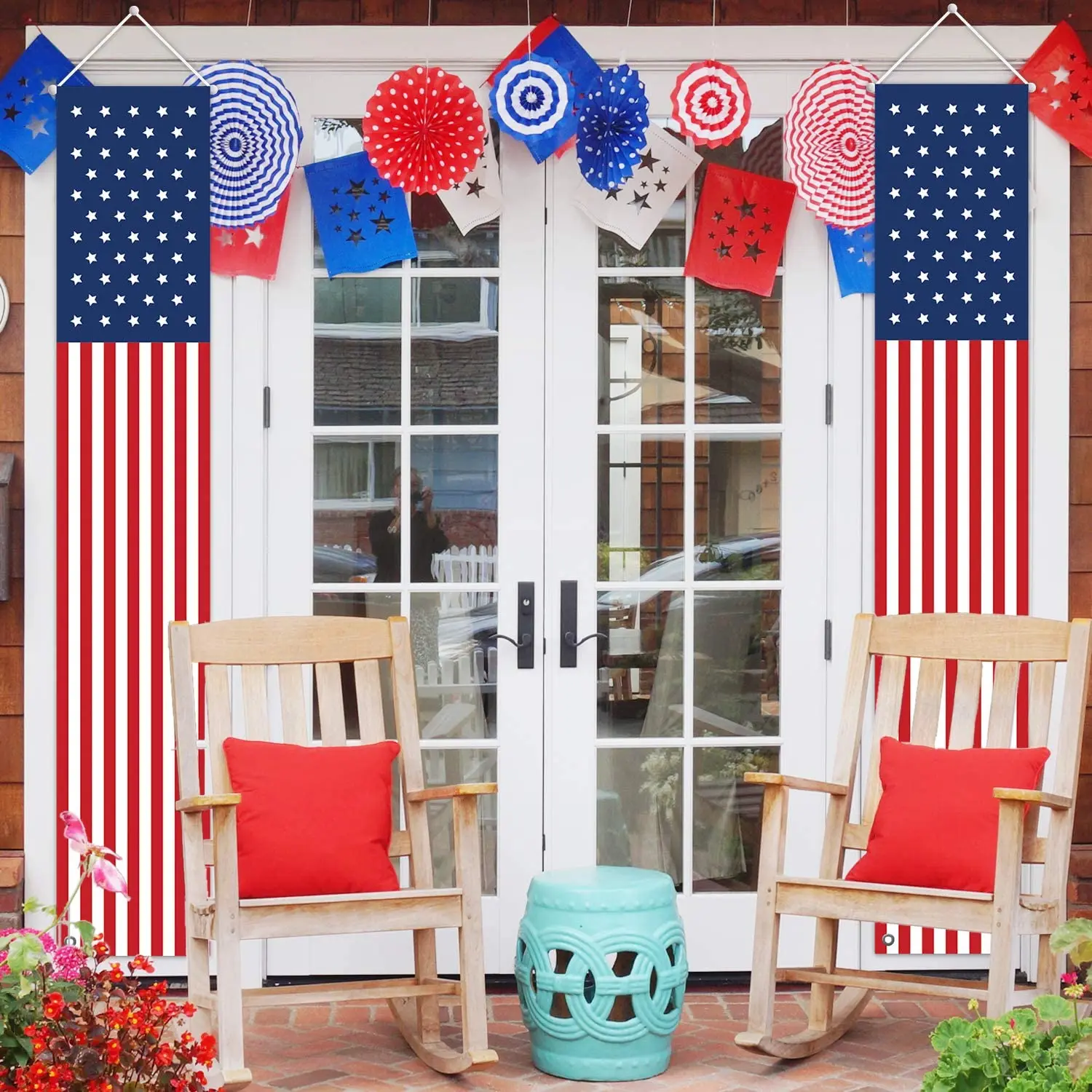 

USA national flag Labor Day 4 July decoration flag 2pack hang banner