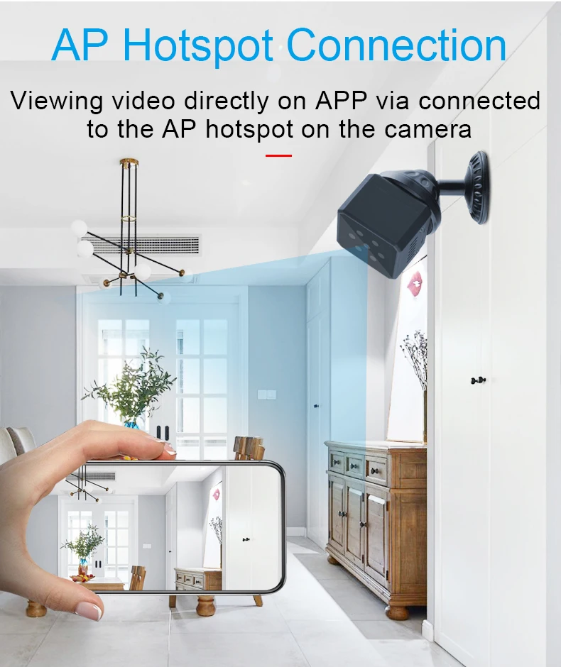 Wi Fi IP мини камера P2P беспроводная HD 720P Портативная Микро веб видеокамера