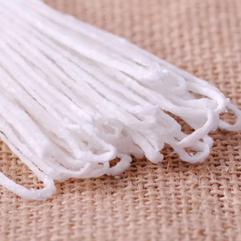 White 5/9 Metres of Braided Cotton Core Waxed Candle Making Wicks for DIY | Дом и сад