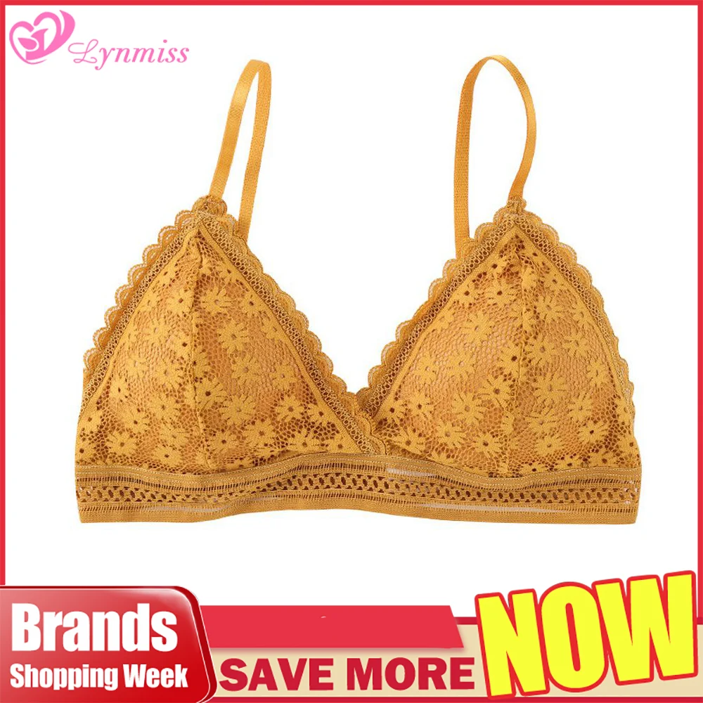 

Sexy Bralette For Women 7 Colors Wire Free Bras Wireless Bra Lace Bralette Backless Cotton Lingerie Underwear Women's Bra