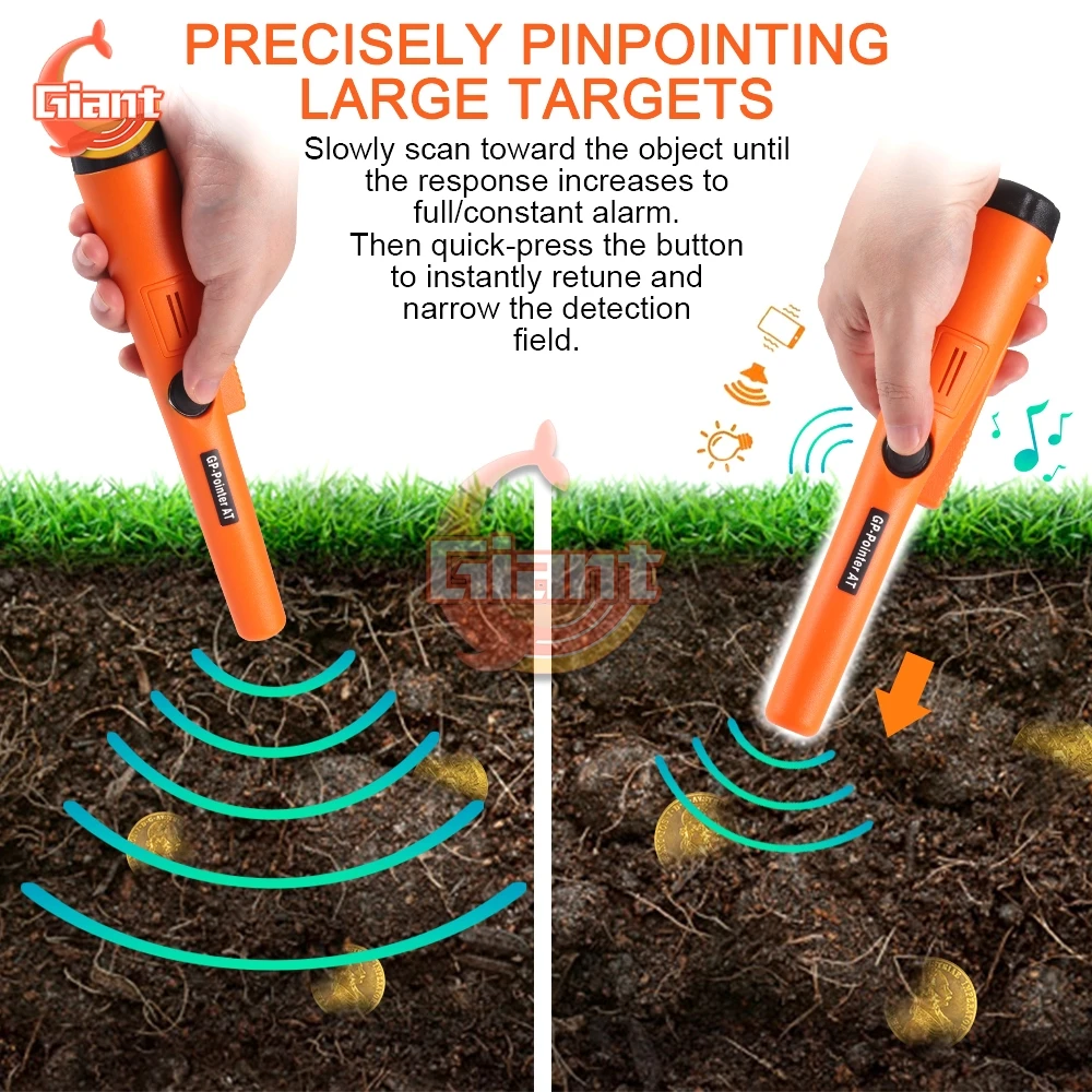 

360 GP-Pointer Handheld Metal Detector Positioning Rod Detector Gold Coins Silver Digger Detecting Tools Pointer Metal Detector