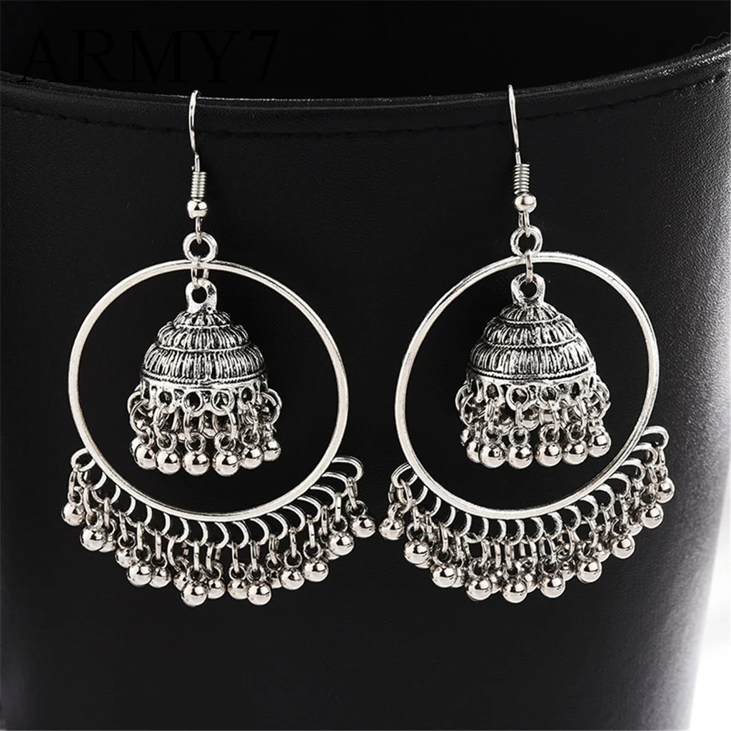 Винтажные этнические антикварные висячие серьги женские золотые кисточки