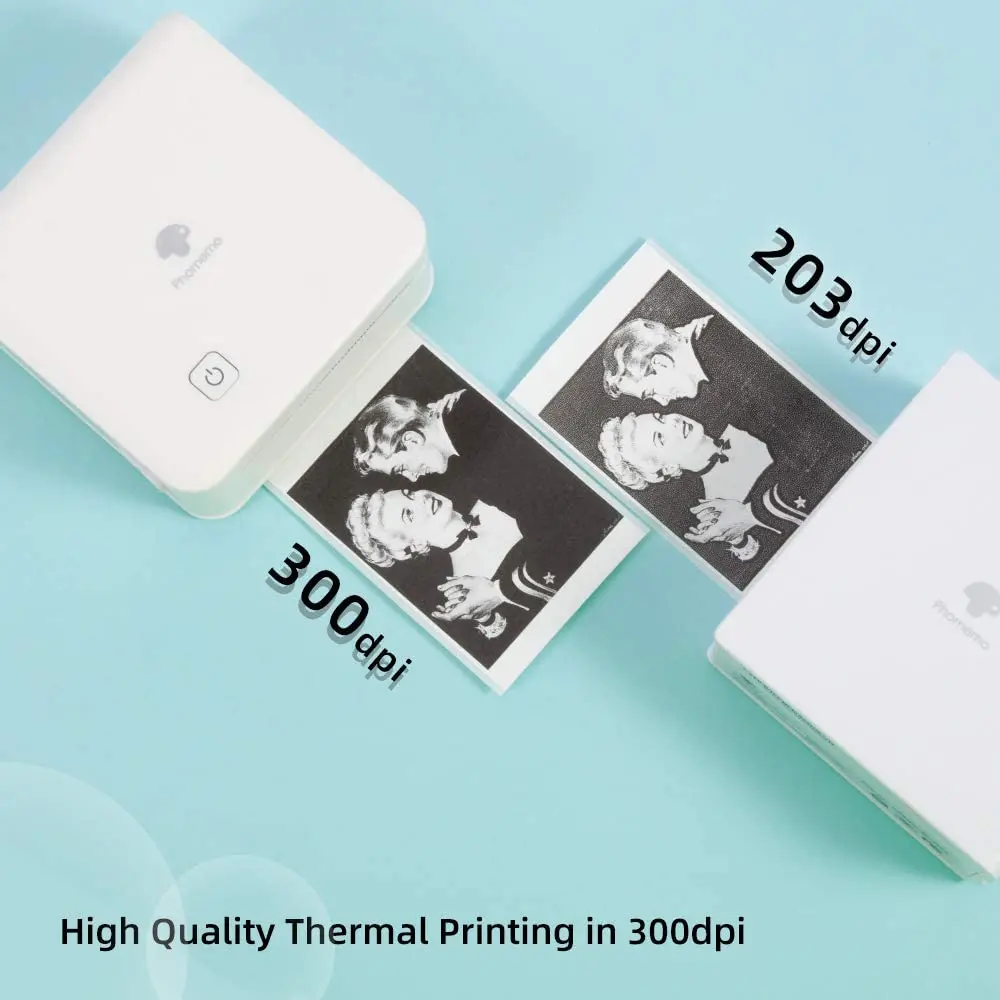 Портативный принтер Phomemo M02 Pro Bluetooth мини термопринтер 300 точек/дюйм беспроводной