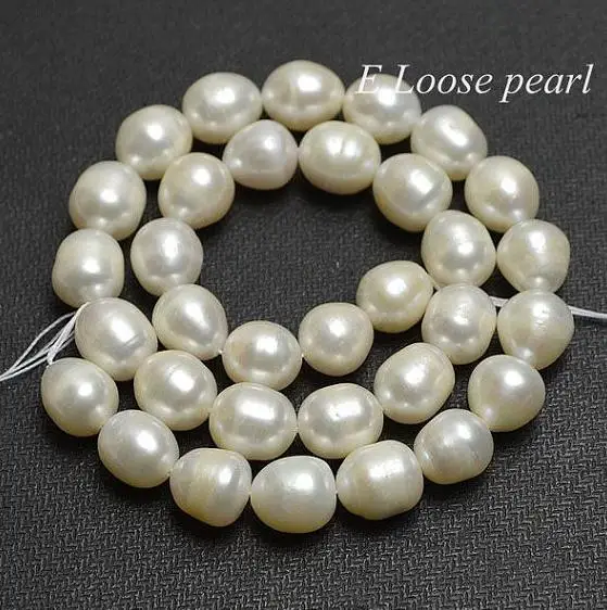 

New Loose Pearl Jewelry 10-11mm White Rice Genuine Freshwater Pearl One Full Strand DIY Making Necklace Bracelet Earrings