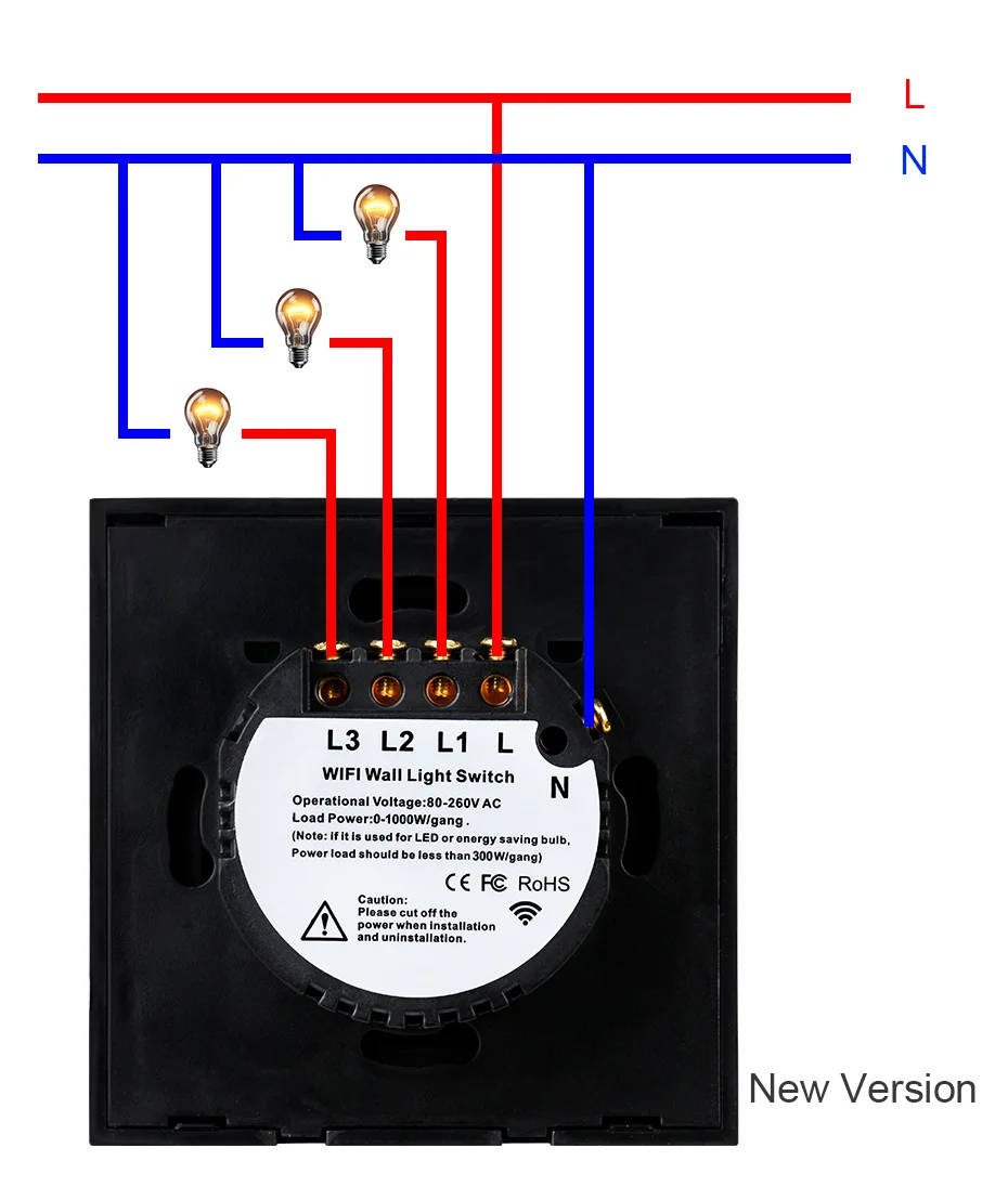 Настенный светильник Minitiger европейский стандарт кристалл Wi-Fi сенсорный