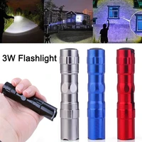 portable ultra bright 3w police torch waterproof ip65 led mini flashlight outdoor small and portable flash light use aa battery