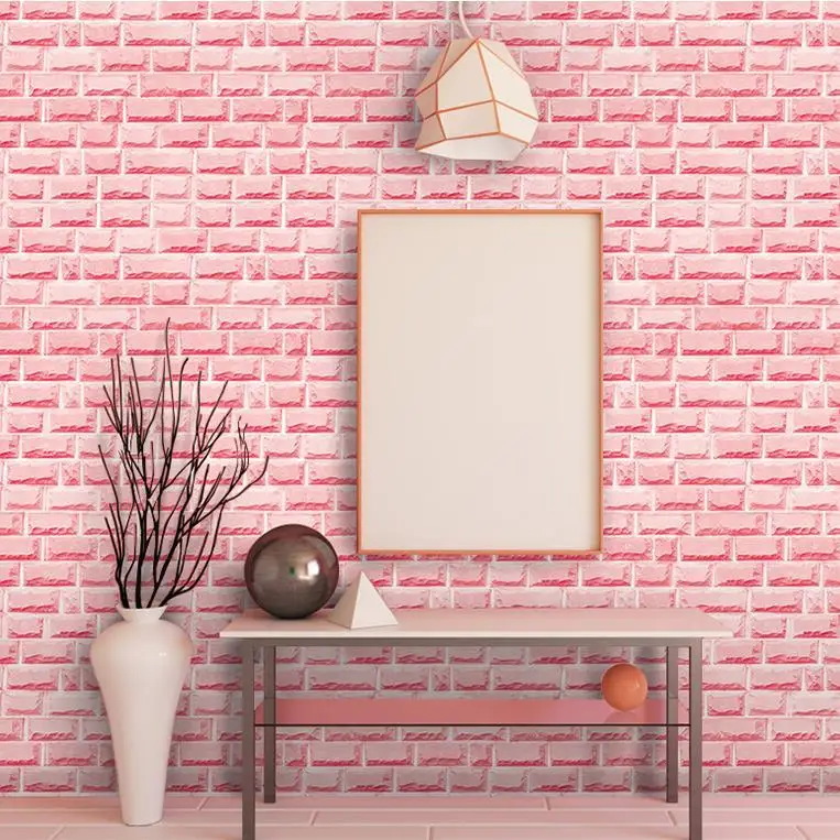 Style P 3D красные кирпичные обои для гостиной, спальни, кухни, ТВ-фона, художественная Настенная ПВХ Съемная самоклеящаяся настенная бумага, домашний декор - Цвет: Style P
