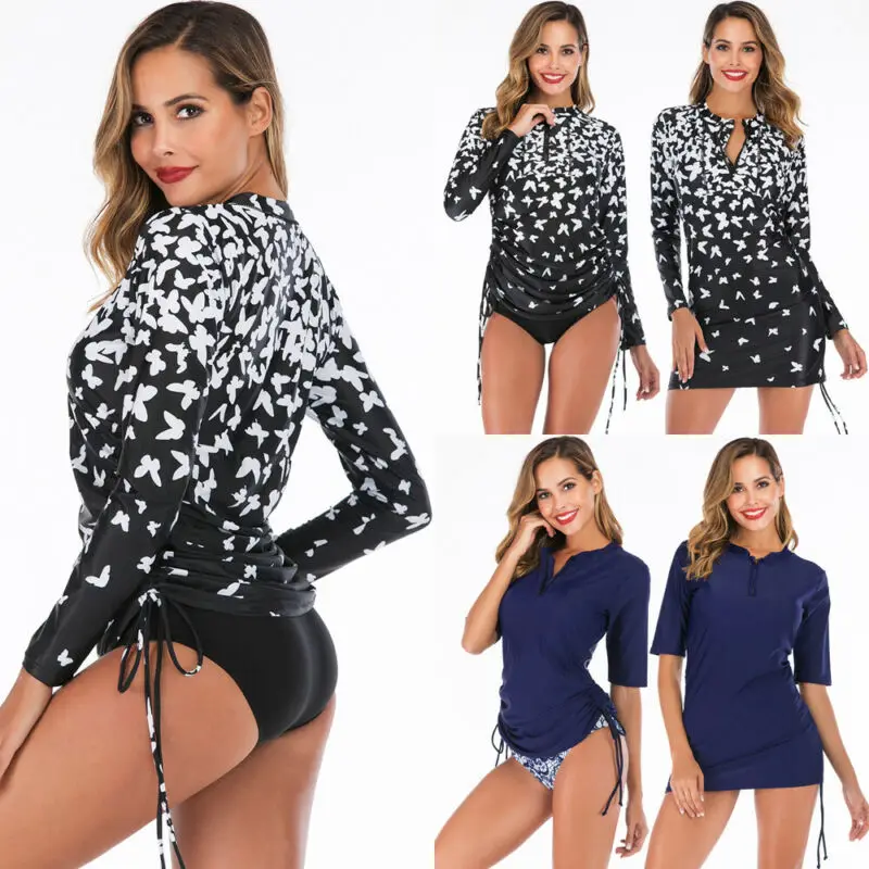 Женский брендовый новый топ с принтом Защита от солнца топы для серфинга