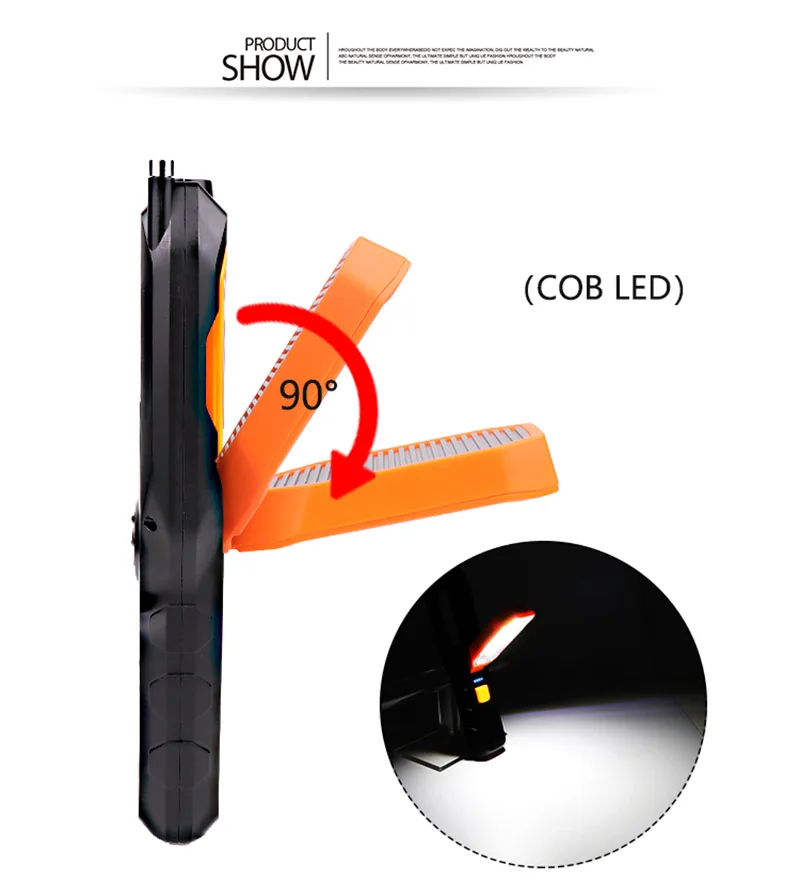 ZK20 дропшиппинг COB светодиодный рабочий светильник USB Перезаряжаемый рабочий гибкий магнитный светильник флэш-светильник аварийный светильник фонарь lanterna