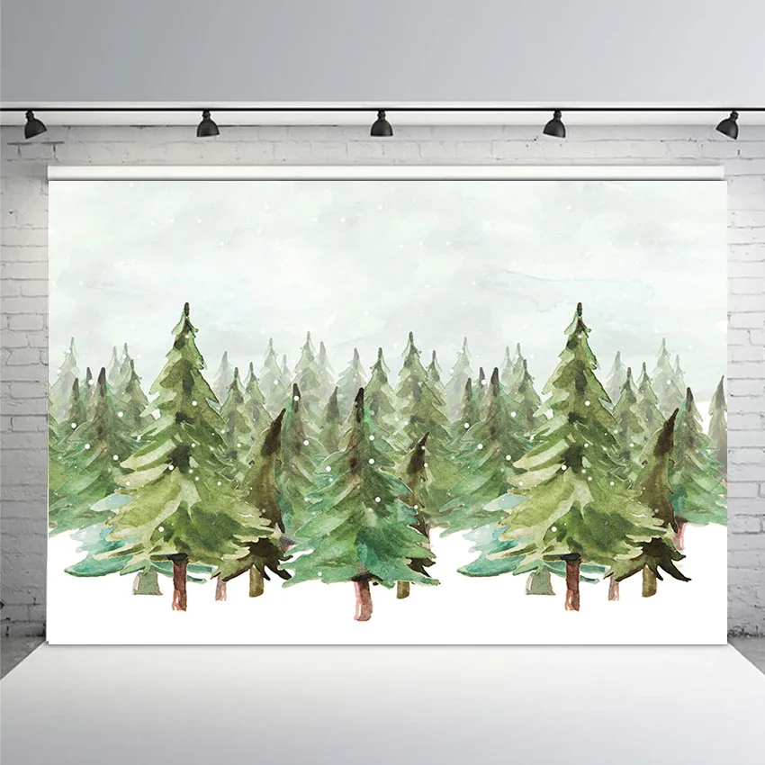 

Photography Backdrops Christmas Backdrop Decoration Birthday Party Fotografia Photo Backgrounds Winter Tress Snowflake