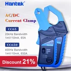 Hantek ACDC токовые клещи для осциллограф CC-65 CC-650 20 кГц400 Гц пропускная способность 1 мВ10mA 65A650A + bnc-коннектора для Banana jack