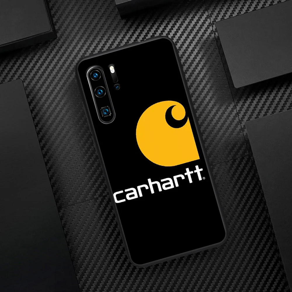 

Carhartts Brand Phone Case For Huawei P Mate 10 20 30 40 Pro Lite Smart 2019 2021 black Waterproof Tpu Funda Pretty Cell Trend
