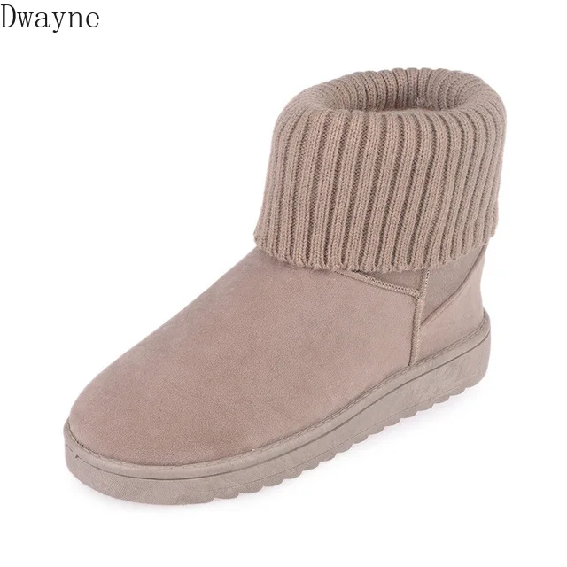 Качественные женские ботинки эластичные ботильоны из пряжи с круглым носком