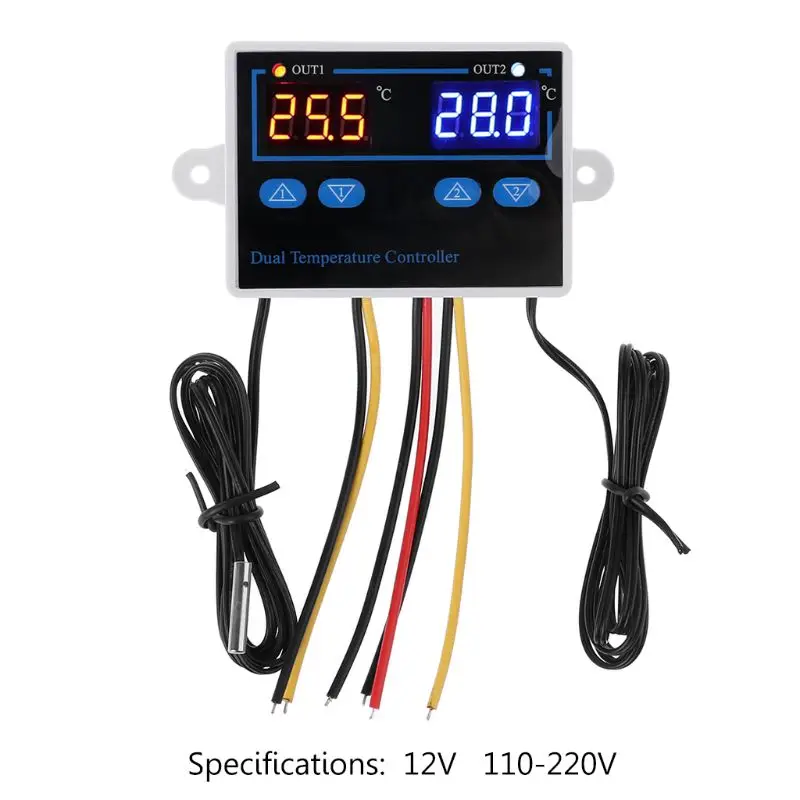 

Dual Thermostat for Incubator 10A Digital Heating Cooling Temperature Controller 264C