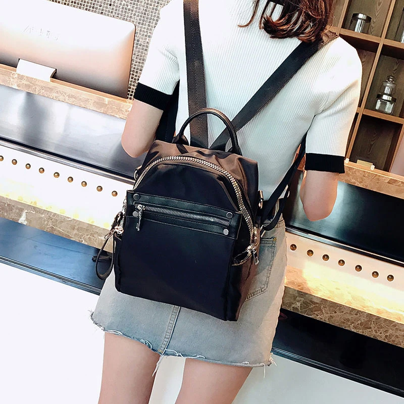 

Women's Nylon Backpack Hand Bags Women 2020 Travel Shoulder College Bag Fashion Backpacks For Laptop Girls School Teens