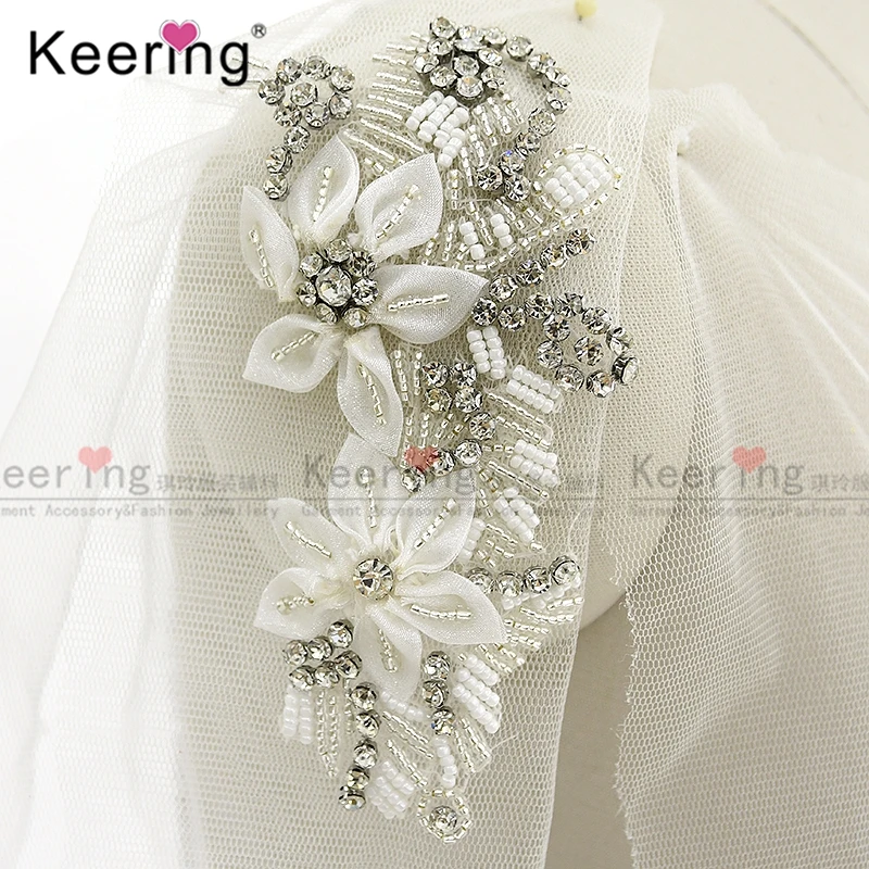 3D Цветочный лиф с кристаллами Стразы аппликация для свадебного платья | Дом и сад