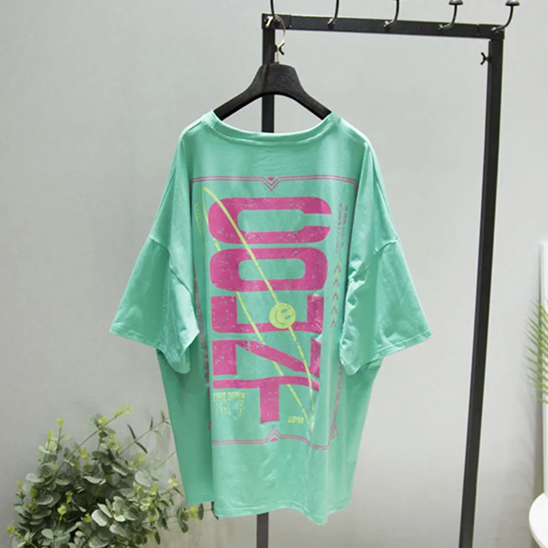 

2021 Spring Summer New Short-Sleeved T-shirt Korean-Style Student Casual Lady Top Loose Round Neck Fashion Bottoming Shirt