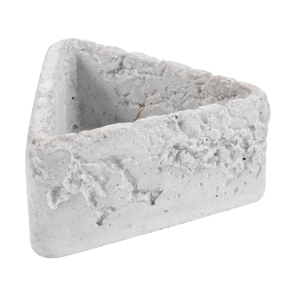 

1Pc Triangular Cement Flowerpot Practical Cement Succulents Pot Plant Container