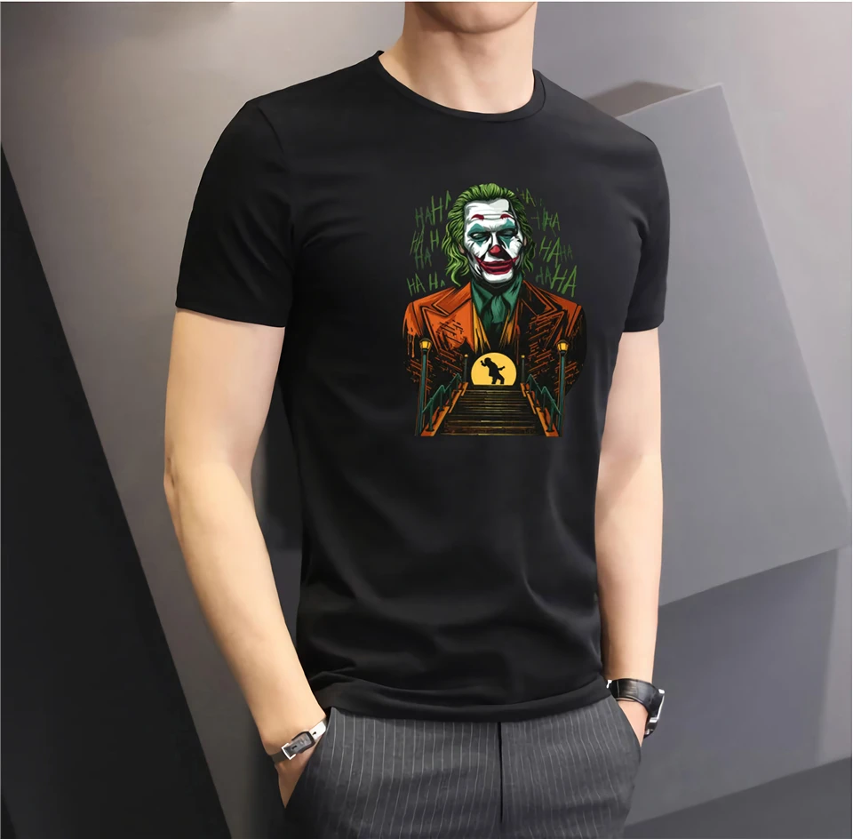 Reborn Clown Arthur Fleck Joaquin Phoenix Can You Call Me Joker черная футболка с фигуркой