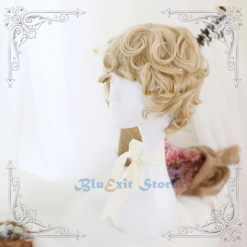 

Princess Prince Blonde Lolita Wig Harajuku Fairy Cosplay Bangs Curly Short Long Golden Sweet Fringe Adult Girls Hair