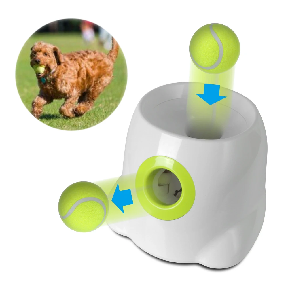 

Catapult For Dogs Ball with 3 Balls 3/6/9M Section Emission Dog Toy Balls Launcher Dog Game Balls Throwing Machine Automatic