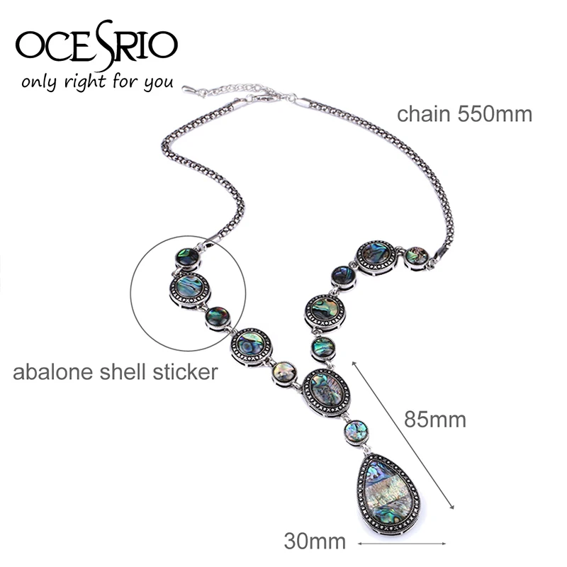 Женское винтажное ожерелье длинное зеленое с малахитом большие ожерелья