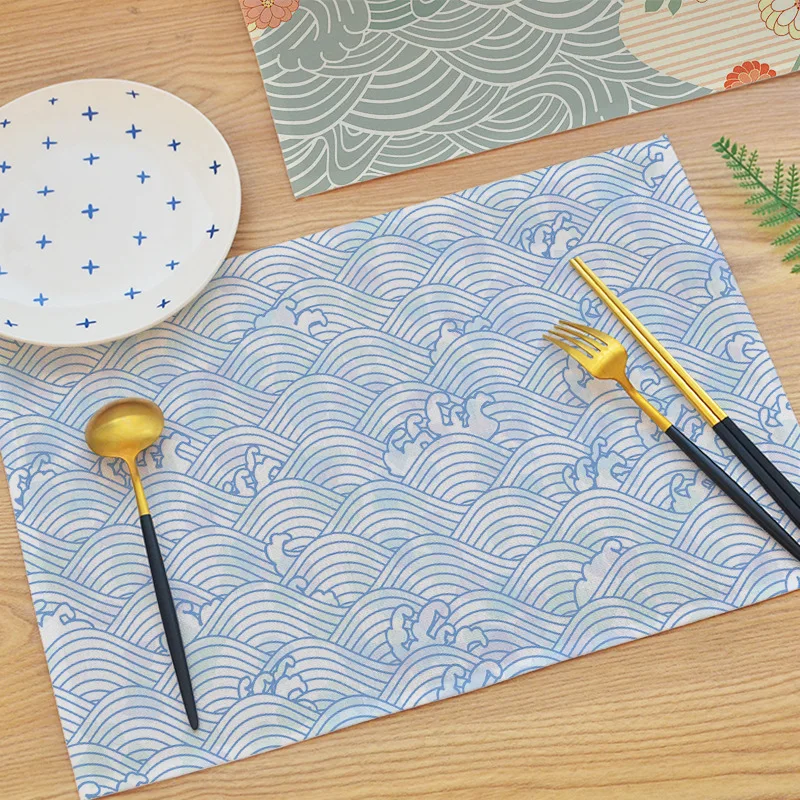 Коврик для стола в японском стиле тканевый нескользящий изоляционный Настольный