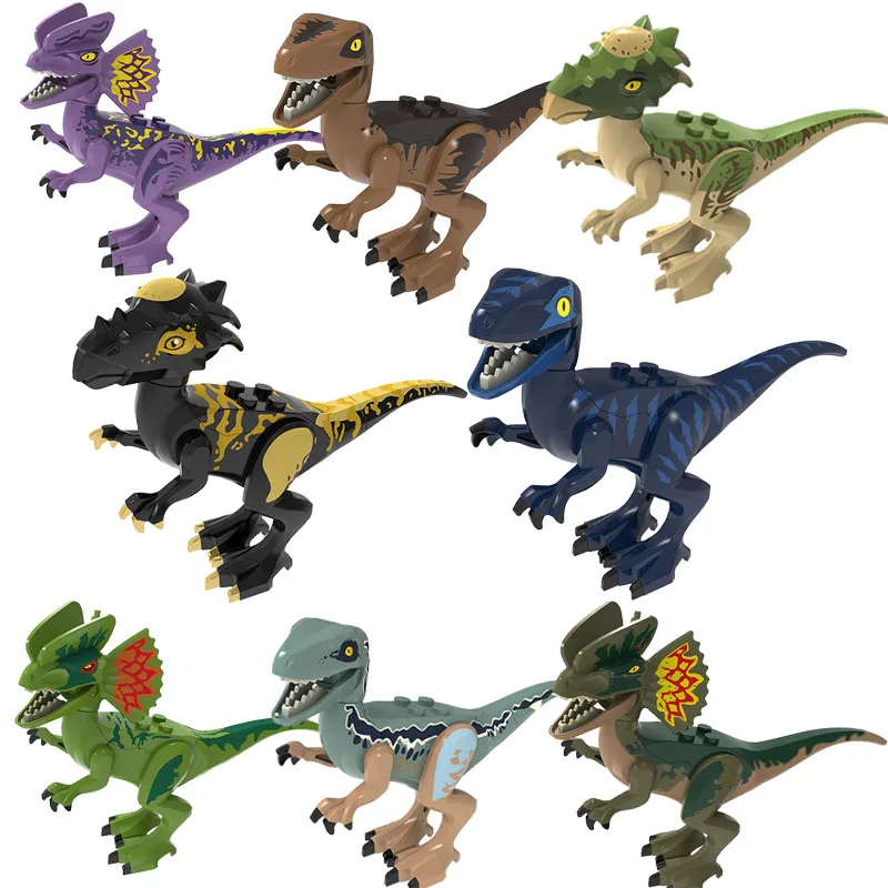 8 шт. Детский конструктор Парк Юрского периода|Блочные конструкторы| |