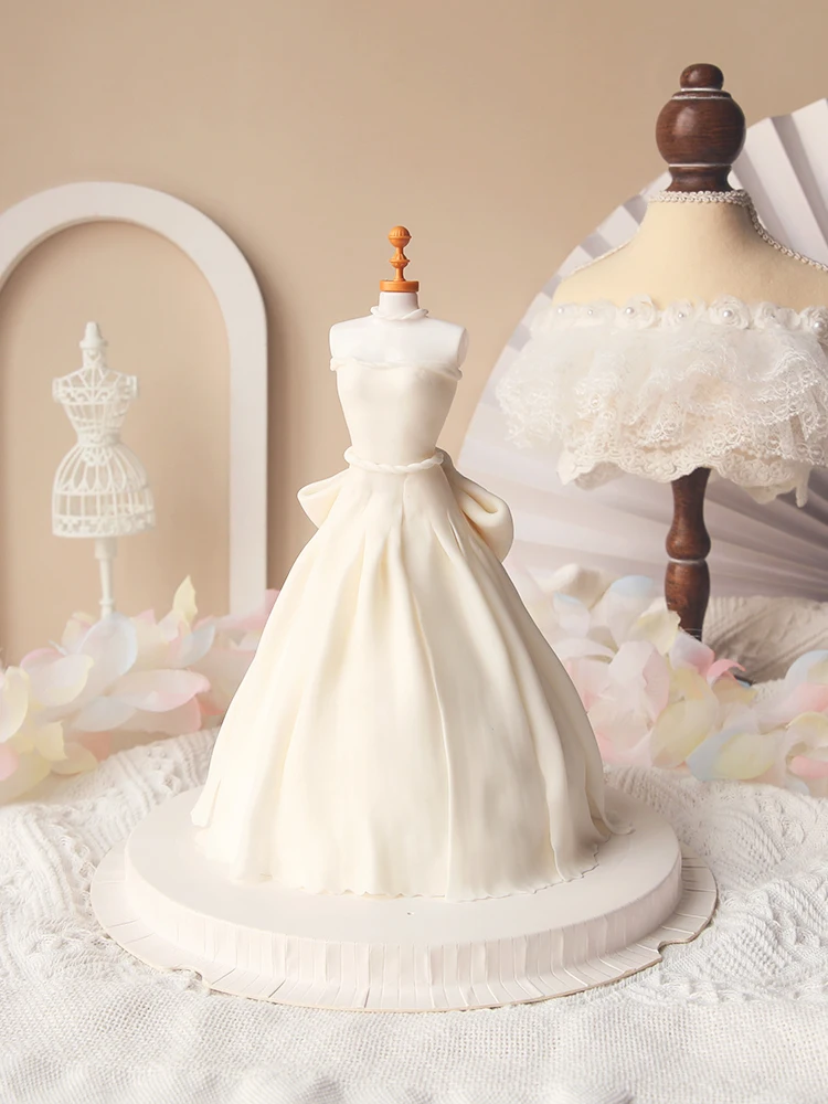 Украшение для торта модель свадебного платья фигурки забавные красивые топперы