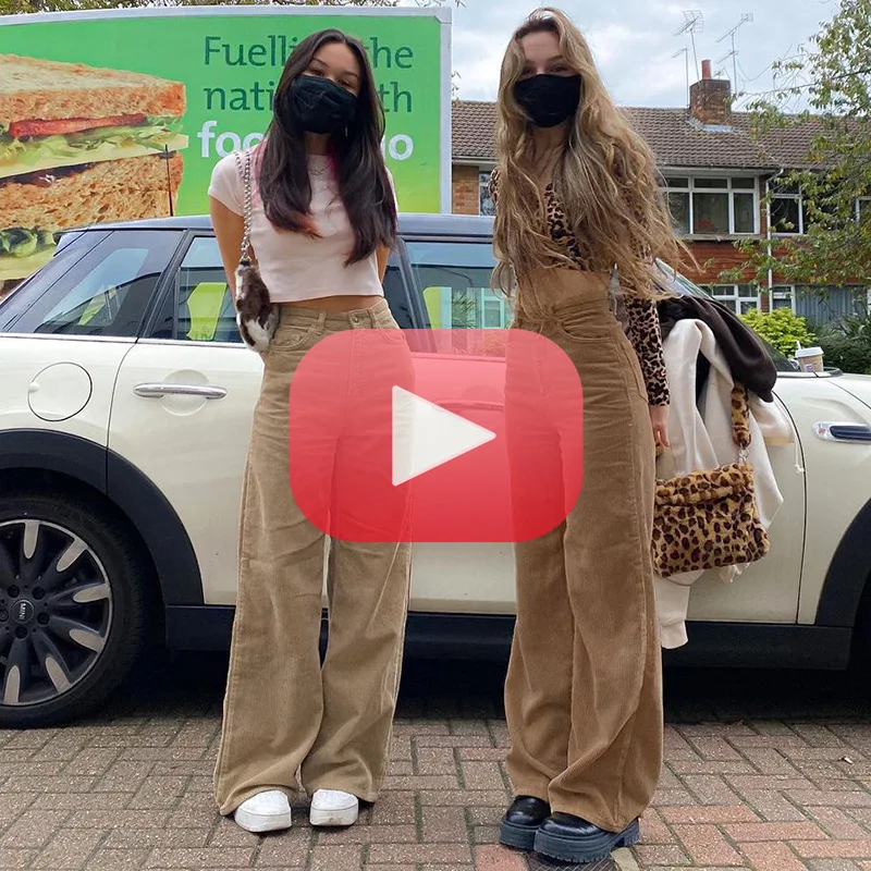 

Europe and The United States New Retro Super Light Core Velvet Slacks, Brown Wide Leg Pants, Street Style Comfortable Jeans