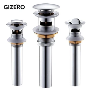 Умывальник Pop-Up сливной хром полированный медный латунный с переливом аксессуары для ванной комнаты тщеславие раковина для сточных вод ZR2017