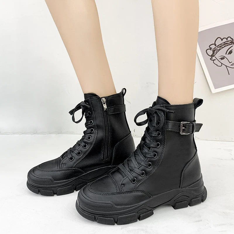 Boots 2020 NEW Boots Female Women Shoes Autumn Winter Fashion Zipper Ankle Boots Black Leather Motorcycle Boots Women's Shoes Boots 2020 NEW Boots Female Women Shoes Autumn Winter Fashion Zipper Ankle Boots Black Leather Motorcycle Boots Women's Shoes