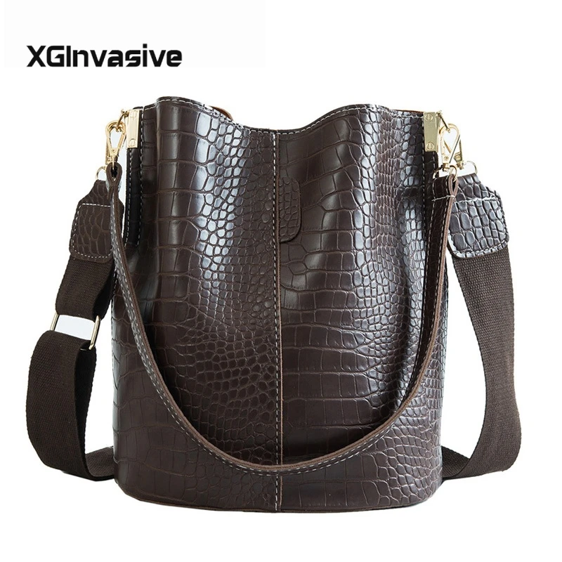 Роскошная женская сумка сумки через плечо из крокодиловой кожи мягкие кожаные