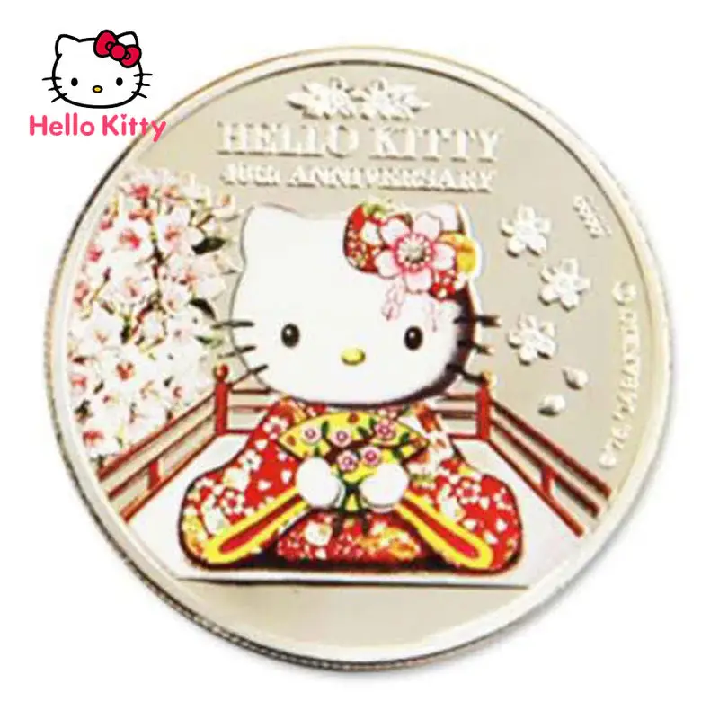 

Hello Kitty Cute Cartoon Commemorative Coin Simple Commemorative Collection Children's Birthday Gift