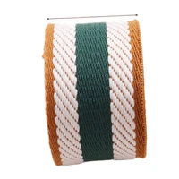 1 12jacquard webbing white green striped khaki edge twill bag purse straps totes belts tape bag handle camera strap webbing