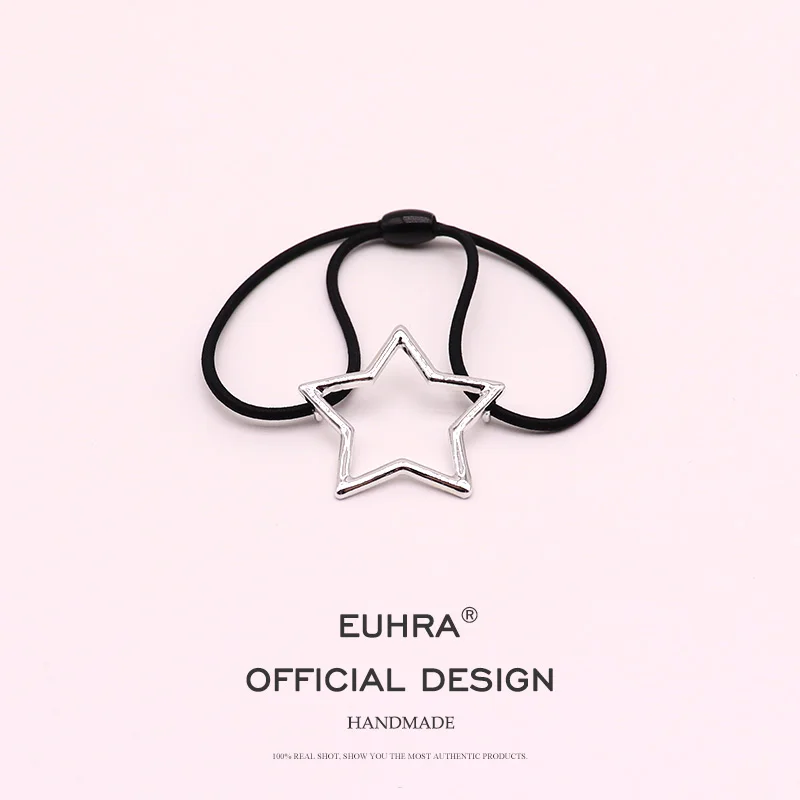 EUHRA, 5 форм, Микки, кот, сердце, звезда, кольцо, классический, простой, Женский ободок для волос, Детская резинка, высокая эластичность