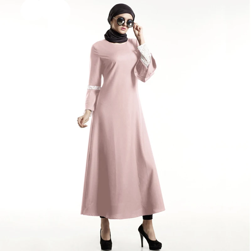 2019 мусульманское малайзийское платье Eegant кружевной пасторальный стиль