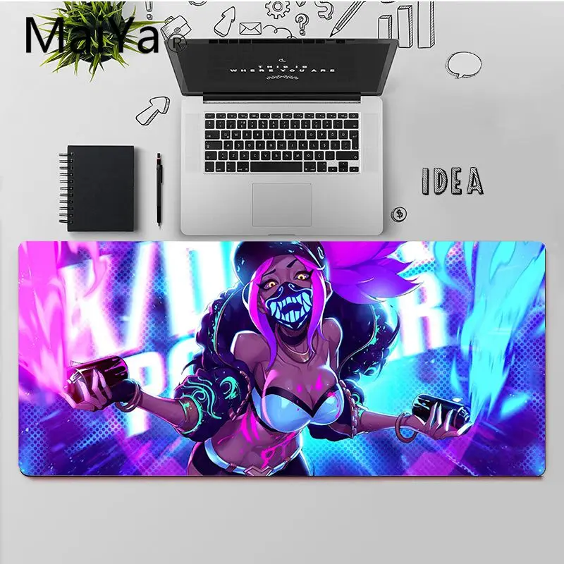 Maiya высшее качество Лига Легенд KDA KaiSa Akali уникальный настольный коврик игровой